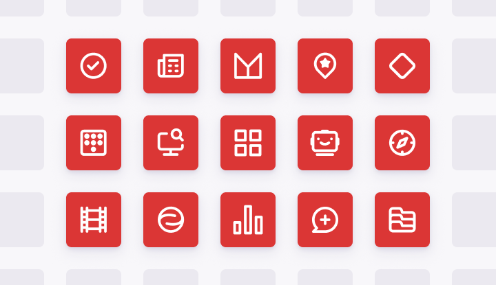 Kacheln mit Produkticons